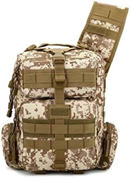 Bagzar Urban Commuter Antitheft Tactical Bag for Laptop Tablet Tiffin Heavyduty Multi pocket Crossbody Messenger Sling Bag Camouflage Brown