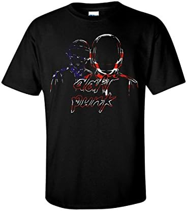 Daft Punk USA Flag T-Shirt Medium, Black