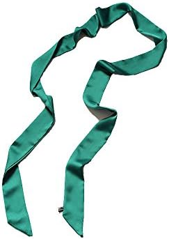 FANICE Women Stylish Skinny Chic Choker Silky Soft Scarf Necktie (Dark Green)