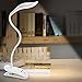 LED Desk Lamp,KOLIER Clip Light,Table Light,with 20LEDs Touch Control Bedside Reading Light,Book Light,with USB Charging Port Flexible Gooseneck Dimming Portable for Bedside(White)