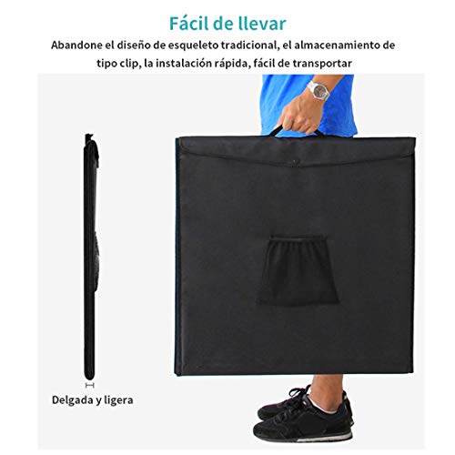 Juego de Estudio Fotográfico Portátil 60x60x60cm, Caja de Luz con Asa y Luz Regulable de 120 LED para Fotografía con 6 Fondos de Colores - Alta Calidad con Certificado (Set Estudio Fotográfico)