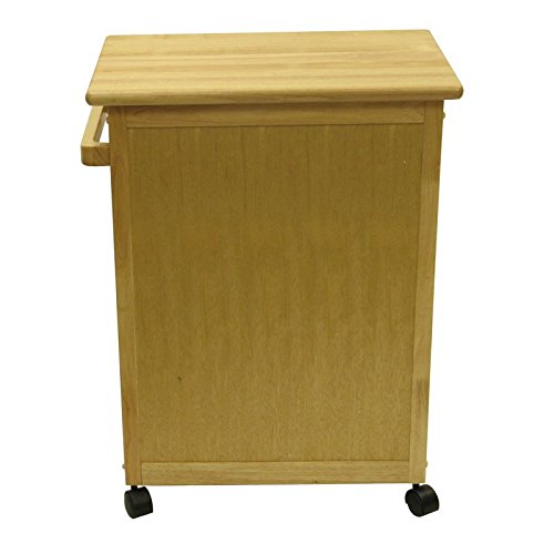 Winsome Wood Single Drawer Kitchen Cabinet Storage Cart, Natural - Thumbnail 4