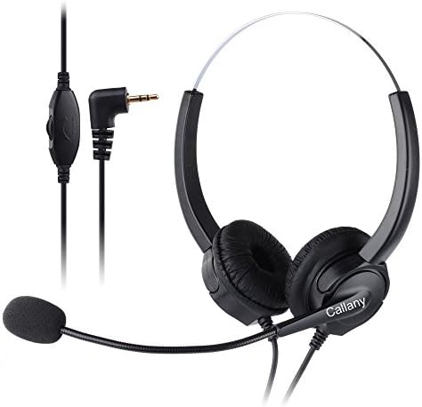 CALLANY Vh530 Hands-free Corded Call Center Headset with Noise Cancelling Microphone (2.5mm audio plug, binaural)