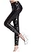 Lotsyle Faux Leather with Sequins Leggings Fashion Pants Bling Tights