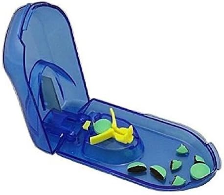 GMS Pill and Tablet Cutter with Room for Storing Medication - Color May Vary by GMS