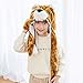 PULAMA Lion Plush Animal Hat Costume Anime Cosplay Cap with Mittens - Fits Adults and Children - Perfect for Cold Breezy Winter Weather