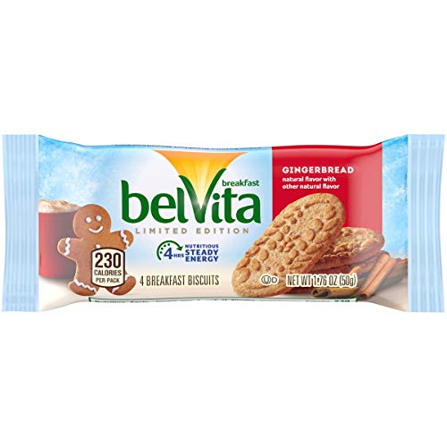belVita Gingerbread Breakfast Biscuits, 5 Packs (4 Biscuits Per Pack