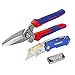 WORKPRO Folding Heavy Duty Utility Knife and Utility Shear Quick-release Snip Combo 10 Extra Standard Blades Included