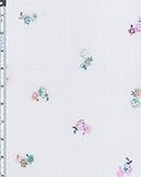 Embroidered Poly Crinkle Jersey Knit Fabric By the Yard, White