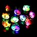 Light Up Rings Birthday Party Favors for Kids Prizes Flashing 24 Pack LED Jelly Rings Novelty Bulk Toys Boys Girls Gift Glow in The Dark Thanksgiving Christmas Party Supplies