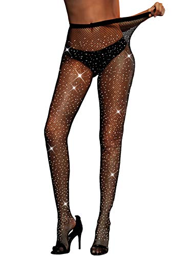 black rhinestone fishnets