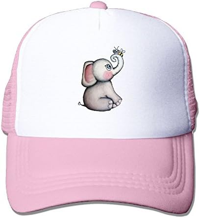 XiaoHans Momen's Elephant With Bee Classic Jogging Pink Mesh Hat Adjustable Snapback