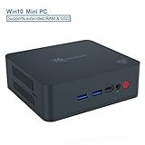 Beelink U55 Windows 10 Mini PC,Intel Core I3 5005U Processor Business Desktop Computer with Intel HD Graphics 5500/8GB RAM+256GB SSD/Dual HDMI/Dual WiFi/BT4.0/Fan (Supports Extended RAM & SSD)