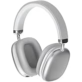 Wireless Bluetooth Headphones Active Noise Cancelling 42 Hours Playtime,Over-Ear Headphones with Microphones, HiFi Audio Adjustable for iPhone/Android(White)