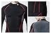 TSLA Mens Mock Long-Sleeved T-Shirt Cool Dry Compression Baselayer, Zero Block(t12) - Black & Red, Medium.
