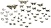 Heart Rock Beads 40pc Butterfly Charms, Pendants, Antique Bronze