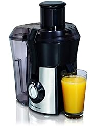 Hamilton Beach Pro Juicer Machine, Big Mouth Large 3â€ Feedchute, Easy to Clean, BPA Free 800 Watts, Black & Silver (67608A), Silver
