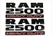 Minigo DR-25HB Set of 2 Ram 2500 HEAVY DUTY Side Fender Emblem Badges For Dodge Ram 2500 (Black)