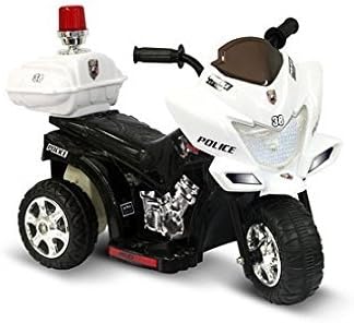 New 6V Black and White Lil Patrol Ride-on Police Motorcycle Power Car Toy PUNER Store by PUNPUN Store