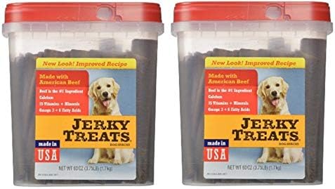 Jerky Treats Tender Beef Strips Dog Snacks, 60 oz, 2 Pack