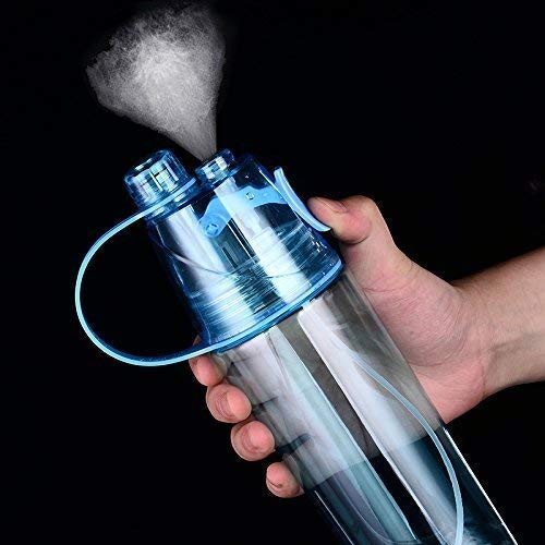 J K Creation 2 in 1 Drink and Mist Water Bottle Spray Water Bottle, 600 ML (White)