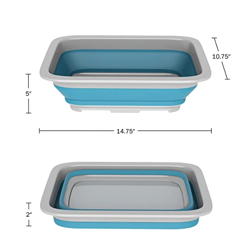 Collapsible Bucket 10Liter Multipurpose Wash Bin for Camping, Beach