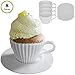 Evelots Silicone Baking Teacups With Saucers-Cupcake Mold-Tea Set-Reusable-Set/8