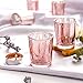 Votive Candle Holder-Set of 12 Wedding Centerpieces for Table, Mercury Glass Tealight Candle Holders Bulk for Birthday |Party |Home Decoration (Rose Gold-1)