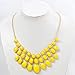 Jane Stone Fashion Necklace Yellow Bubble Beaded Necklace Bib Statement Necklace Bridesmaid Wedding Necklace (Fn0627-Yellow)