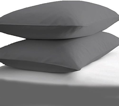 2 Piece Euroshams Cover 600 Thread Count Size 20" X 20" inches (50 cm X 50 cm) Elephant grey Color