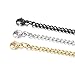 Heraculs Stainless Steel Necklace, 3.5MM Mens Womens Curb Link Chain 3Pcs Set Gold Silve Black 16-30 Inch