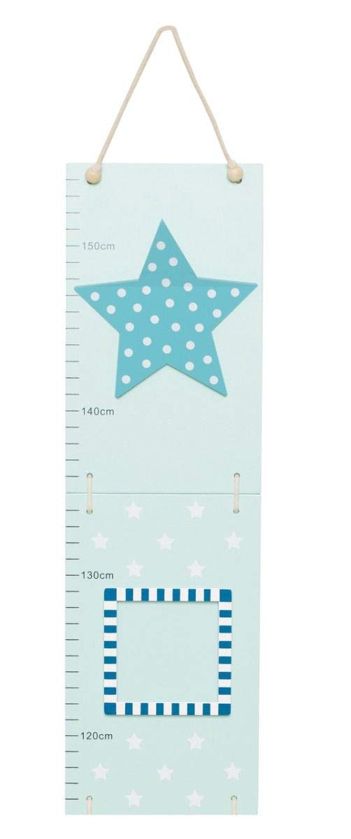 Jabadabado Blue Star Growth Chart for Children/Boys with Hooks, Kid