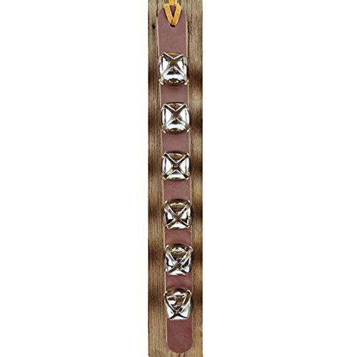 Nohma Leather 6 Arctic Sleigh Bell Leather Strap Door Hanger Dog Puppy Training Amish Handmade