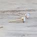 Opal Earrings stud 14K Gold Filled 4mm White Opal Stone