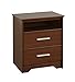 Prepac Coal Harbor 2 Drawer Tall Nightstand With Open Shelf, Espresso