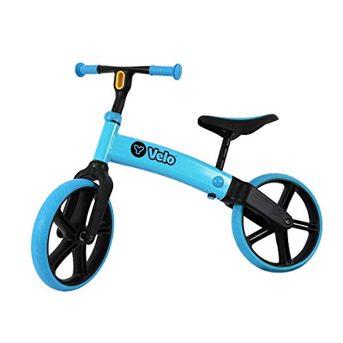 Yvolution Y Velo Senior Balance Bike 12" | No Pedal Push Bicycle for Kids Ages 3-5 Years Old (Blue)
