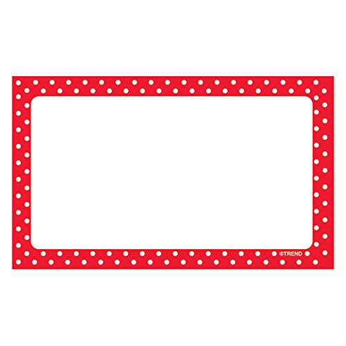 Trend Enterprises Polka Dots Red Blank Terrific Index Cards