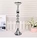 2 Pieces 50cm Height Metal Candle Holder Candle Stand Wedding Centerpiece Event Road Lead Flower Rack (Silver x 2) (Silver, 19.6