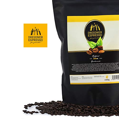 Dresdner Espresso - Kaffeebohnen, Espressobohnen aus biologischem Anbau / fair gehandelter Espresso Kaffee / rauchig… – Bild 4