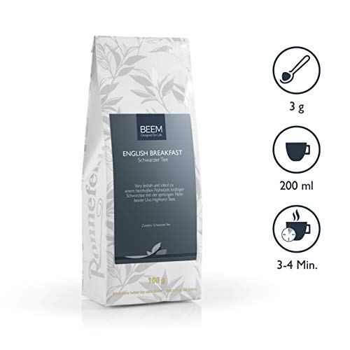 BEEM TEE 3er Pack ENGLISH BREAKFAST Schwarzer Tee - 3x 100 g | Schwarztee lose | Tee lose | Ceylon | Für heißen Tee oder… – Bild 3