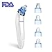 Gasili Blackhead Remover, USB Rechargeable Blackhead Vacuum Suction Remover, Electric Skin Cleanser Blackhead Extractor Tool, Skin Pore Cleaner with 4 Replaceable Suction Heads (White)