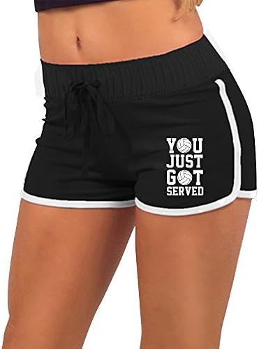 You Just Got Served Volleyball Women's Boardshort Yoga Hot Shorts Hot Beach Shorts S