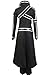 Ya-cos Halloween Costume Men's Kirito Anime Cosplay Battle Suit ,Black,Small