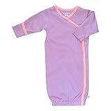 Babysoy Basic Long Sleeve Kimono Bundler Gown (6-9 Months, Lavender)