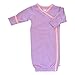 Babysoy Basic Long Sleeve Kimono Bundler Gown (6-9 Months, Lavender)