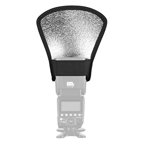 pangshi Flash Diffuser Reflector Two-Sides Silver/White Bounce for Speedlite Nikon SB-600, SB-800, SB-900, Canon 380EX 430EX 550EX 580EX Vivita Flash Sunpack Nissin Sigma Sony Pentax Olympus Yongnuo
