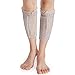 Avidlove Women Socks Knit Crochet Boot Cuffs Hollow Out Leg Warmers with Lace Trim Beige