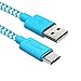 Type C Cable, 6Ft Long F-color Braided Reversible USB 2.0 Charger Cord for LG G5, Nexus 5X 6P, OnePlus 2, New MacBook 12