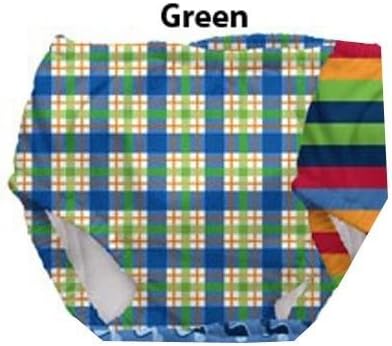 iPlay Mix n Match Ultimate Reusable Cloth Swim Diaper Boys Girls 10-38 lbs (Green, 6 month)