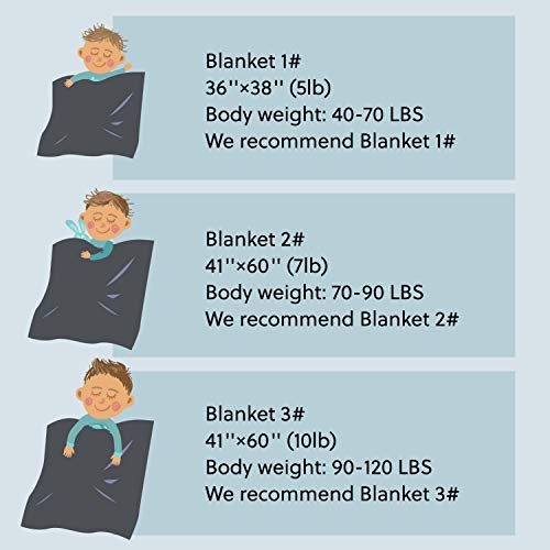 Bedsure Weighted Blanket for Kids with Removable Duvet Cover (41×60 inches, Grey) 10lbs for a
